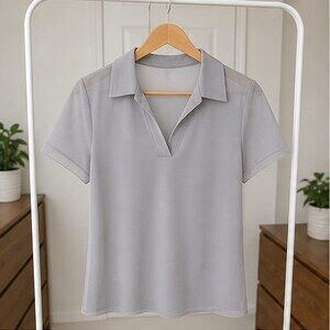 Camel V Neck Top